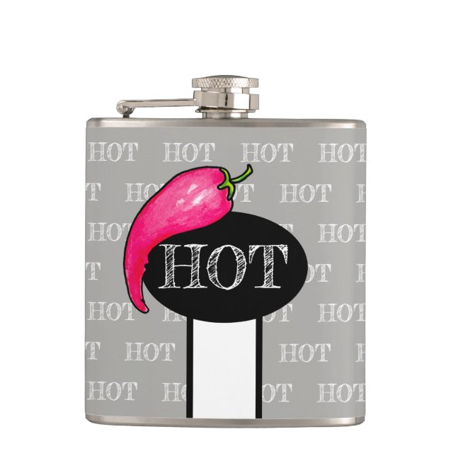 Chilli pepper hip flask (Front)