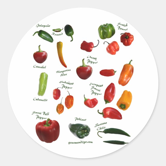 Chilli Pepper ID Classic Round Sticker (Front)
