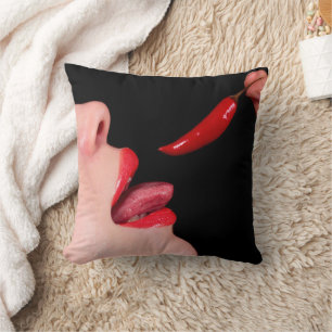 Chilli pepper lips cushion
