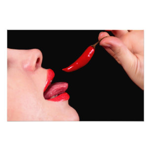 Chilli pepper lips photo print
