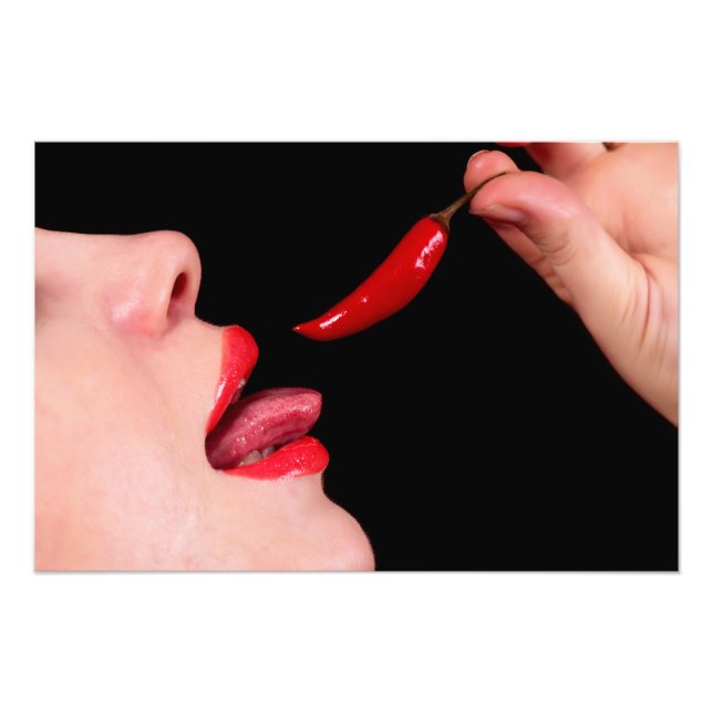 Chilli pepper lips photo print (Front)