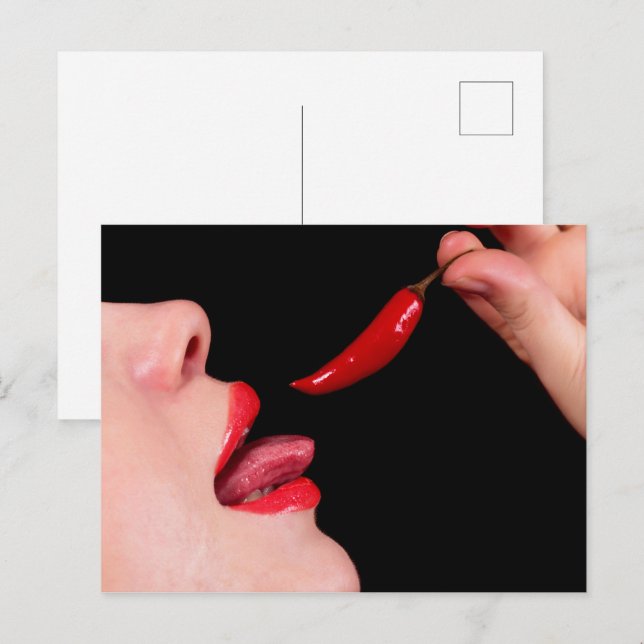 Chilli pepper lips postcard (Front/Back)