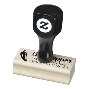 Chilli Pepper Lover Address Stamp for Foodie /
