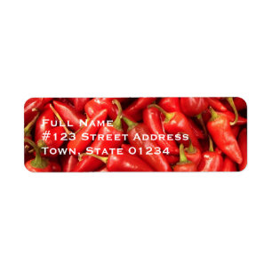 Chilli Pepper Mailing Labels