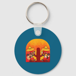 Chilli pepper mariachi band red chilis spicy food key ring