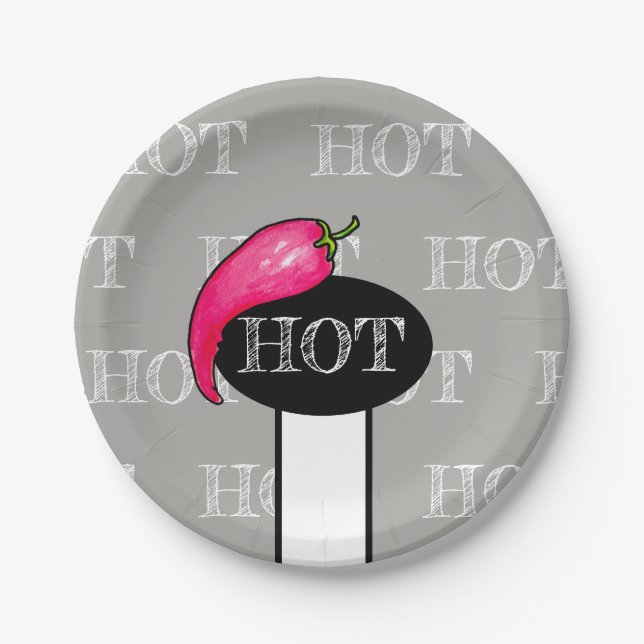 Chilli pepper paper plate (Front)