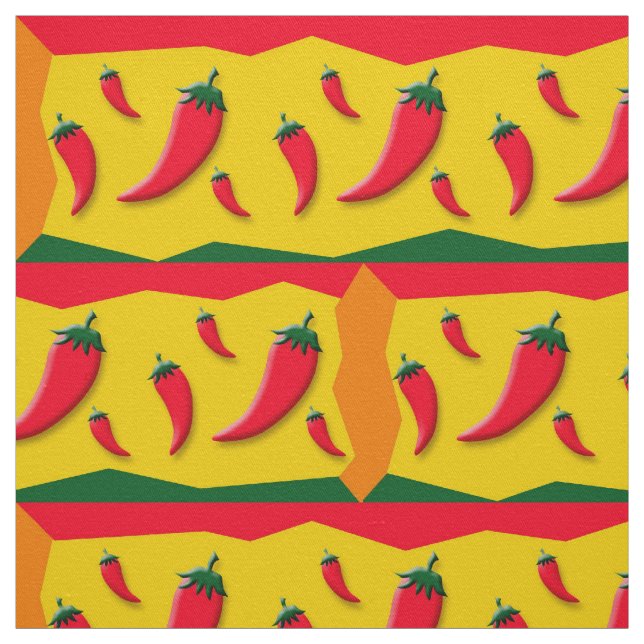 Chilli Pepper Party Fabric (Swatch)