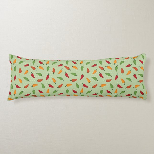 Chilli pepper pattern body cushion (Front)