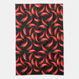 Chilli Pepper Pattern Kitchen Towel