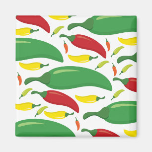 Chilli pepper pattern magnet