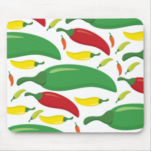 Chilli pepper pattern mouse pad