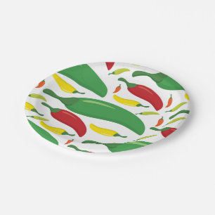 Chilli pepper pattern paper plate