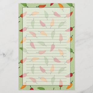 Chilli pepper pattern stationery