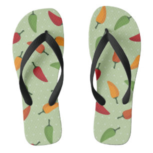 Chilli pepper pattern thongs