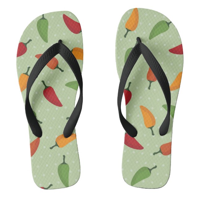 Chilli pepper pattern thongs (Footbed)