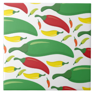 Chilli pepper pattern tile