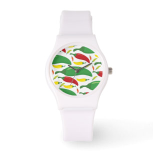 Chilli pepper pattern watch