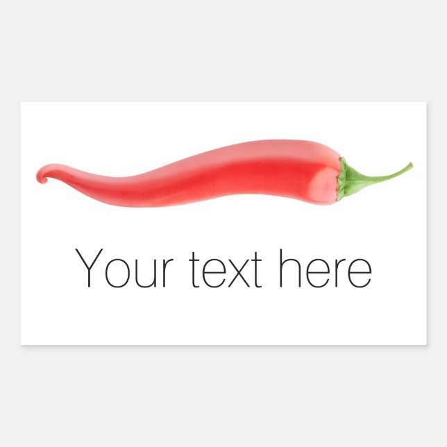 Chilli pepper rectangular sticker (Front)