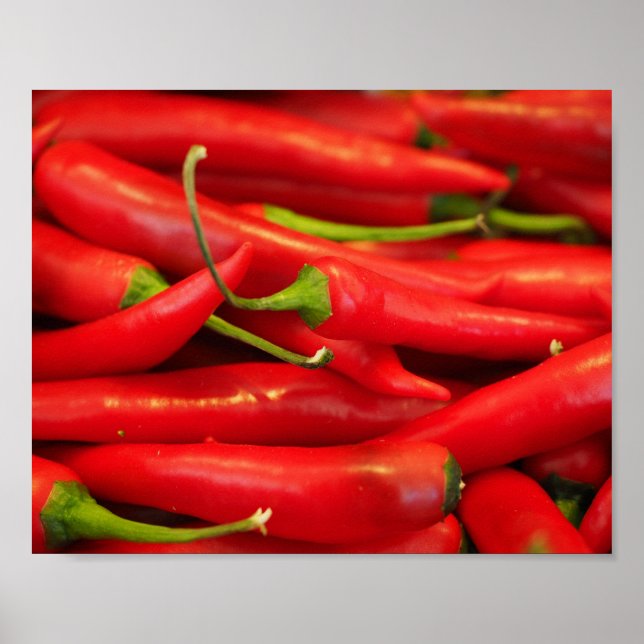 Chilli Pepper Red Hot Poster (Front)