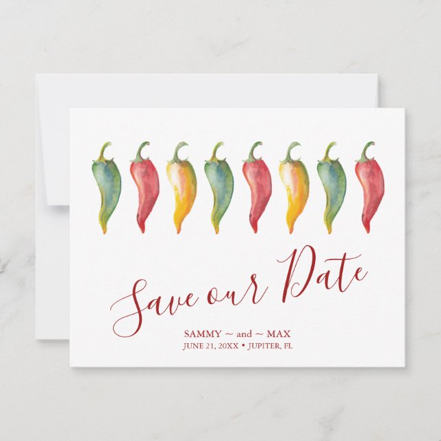 Chilli Pepper Save the Date (Front)