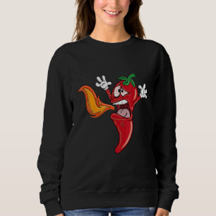 Chilli Pepper Speit Fire Hot Sauce Chilli Sweatshirt