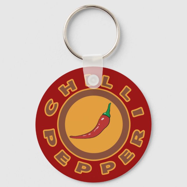 Chilli Pepper. spice Key Ring (Front)