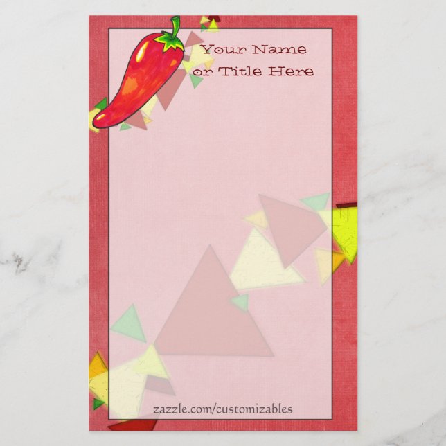 Chilli Pepper Stationery (Front)