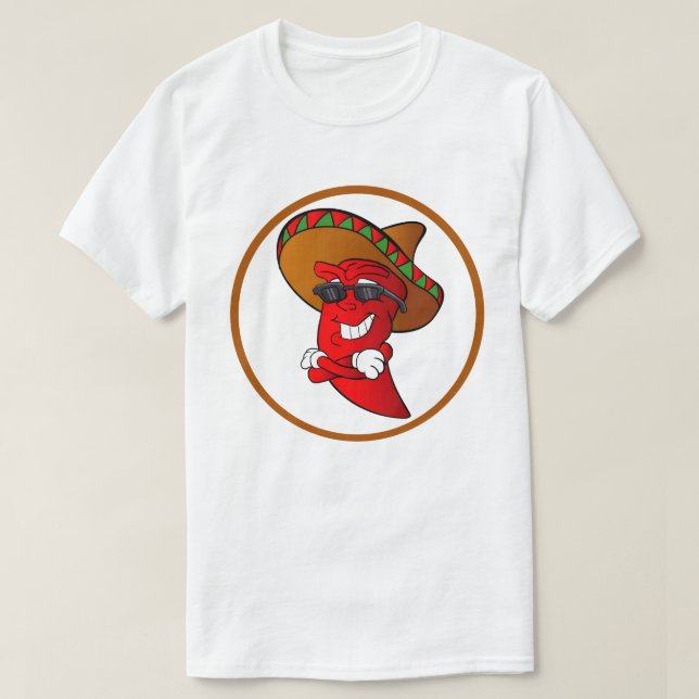 Chilli pepper T-Shirt  Hot Peppers Band Logo (Design Front)