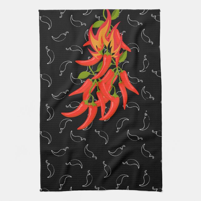 Chilli Pepper Tea Towel (Vertical)