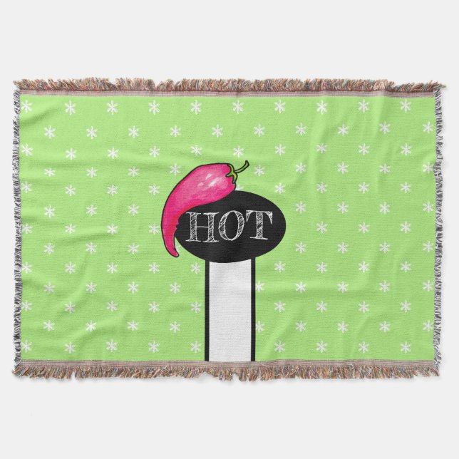 Chilli pepper throw blanket (Front)