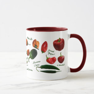 Chilli Pepper Varieties Mug