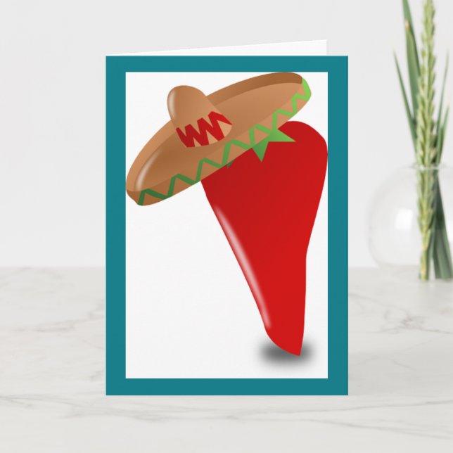 Chilli Pepper with Greeting Card (Front)
