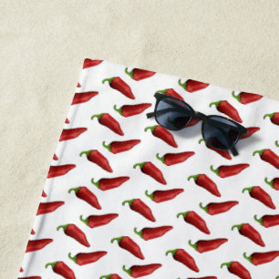 Chilli peppers beach towel