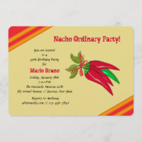 Chilli Peppers Bouquet Invitation