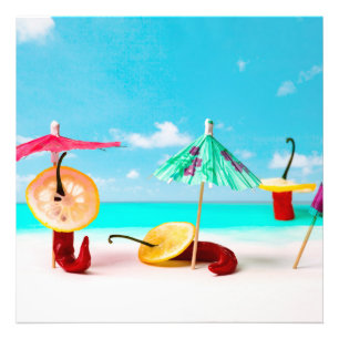 Chilli Peppers By The Sea Photo Print