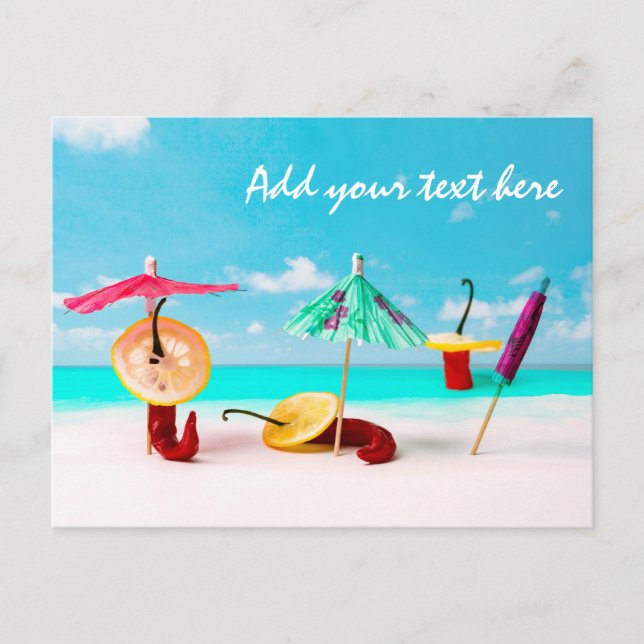 Chilli Peppers By The Sea Postcard (Front)