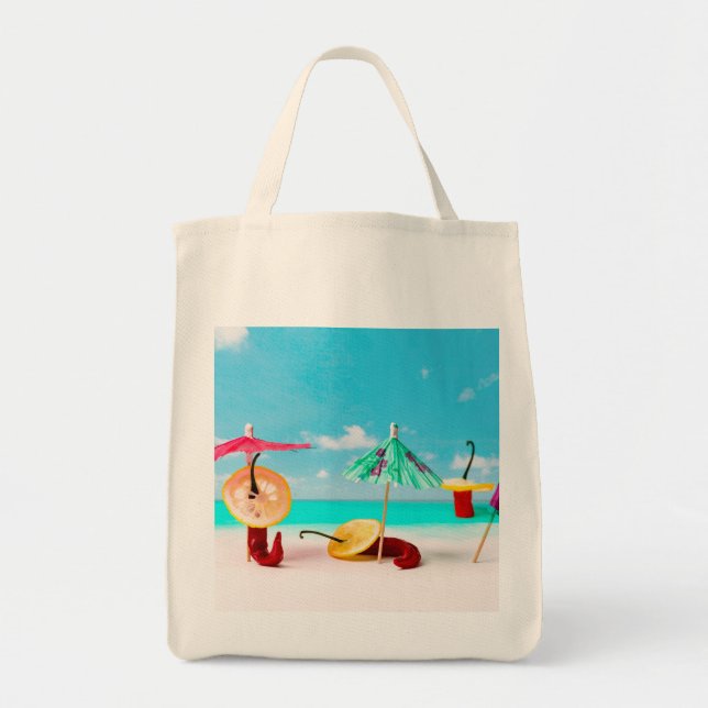 Chilli Peppers By The Sea Tote Bag (Front)