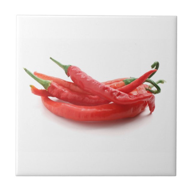 chilli peppers ceramic tile (Front)