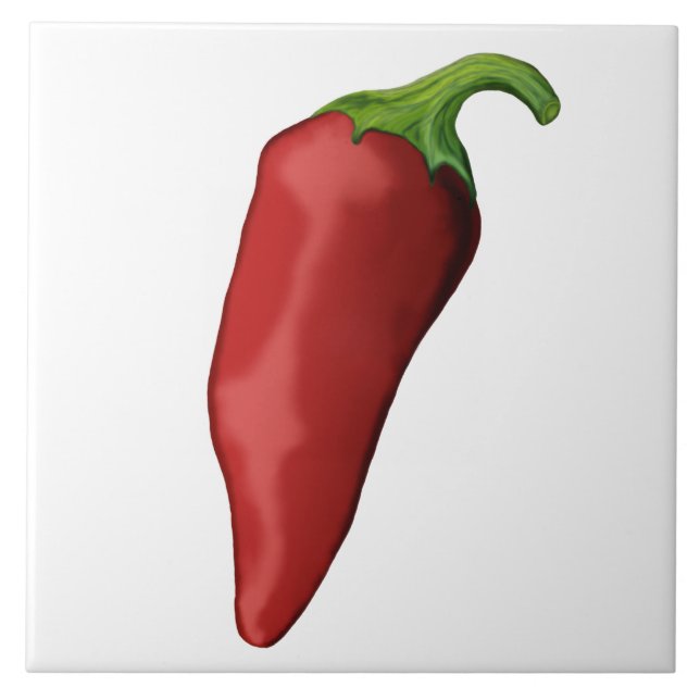 Chilli peppers ceramic tile (Front)