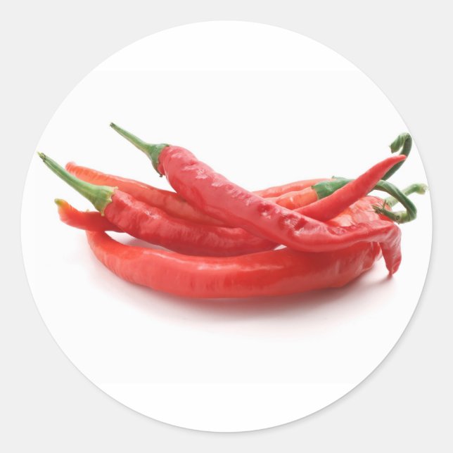 chilli peppers classic round sticker (Front)