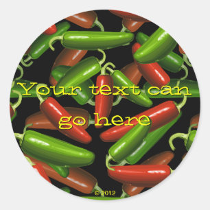Chilli Peppers Classic Round Sticker