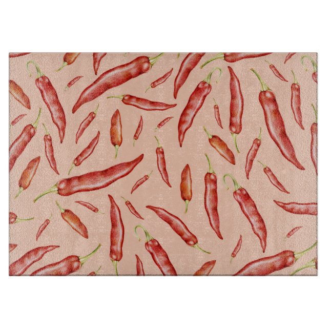 Chilli Peppers Cutting Board (Front)