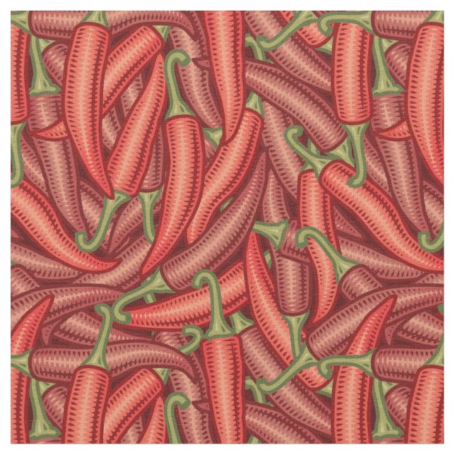 Chilli Peppers Fabric (Close Up)