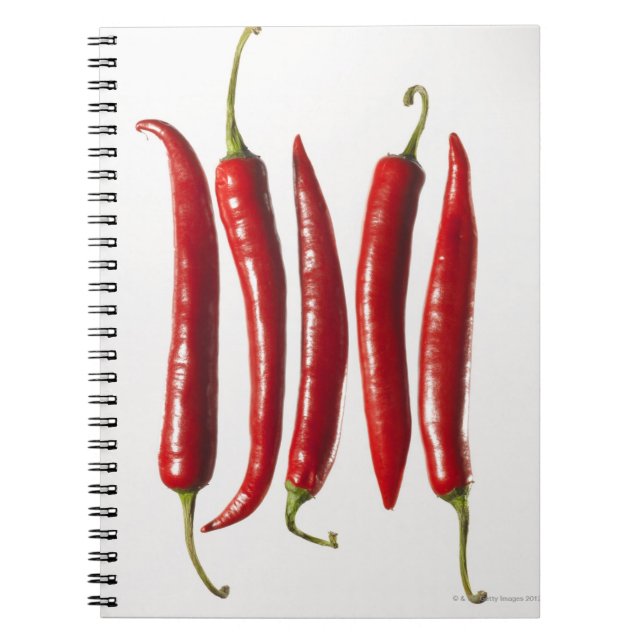 Chilli Peppers in a Row Notebook (Front)