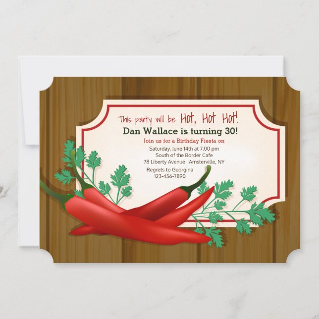 Chilli Peppers Invitation (Front)
