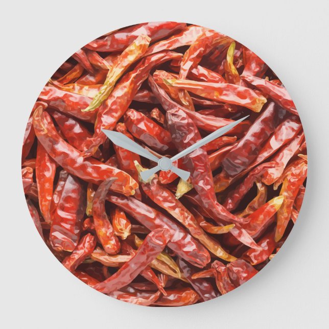 Chilli Peppers Kitchen Clock (Front)