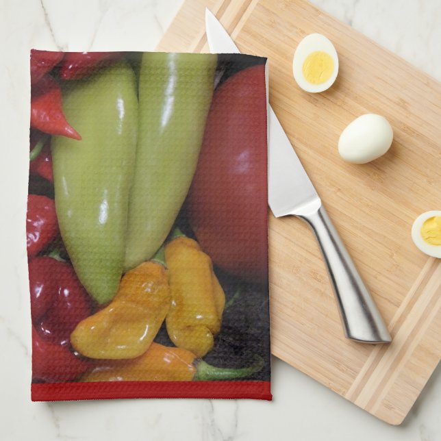 Chilli Peppers Kitchen Towel (Quarter Fold)