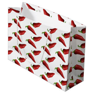 Chilli peppers large gift bag