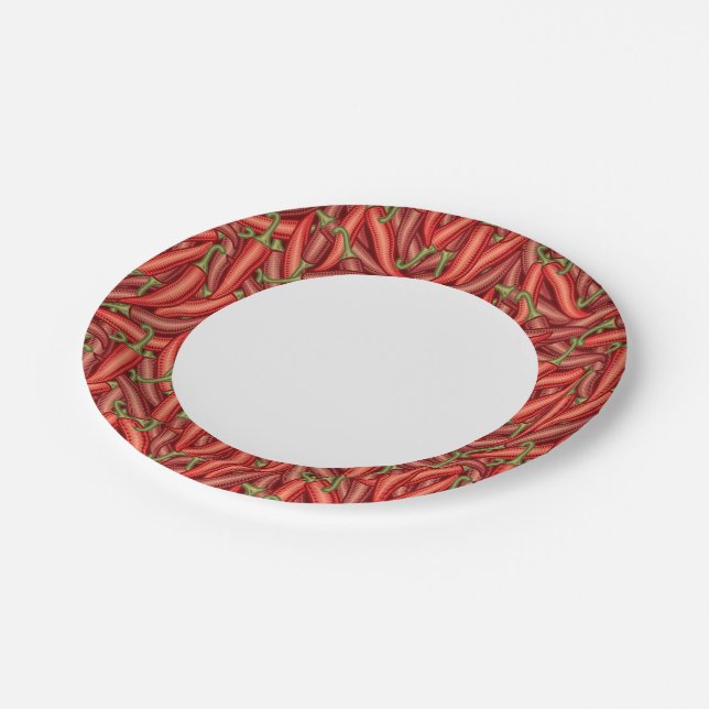 Chilli Peppers Paper Plate (Angled)
