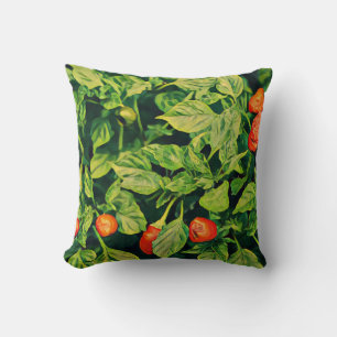 Chilli Peppers Print Throw Pillow